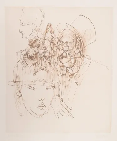 Grabado Bellmer - Untitled (from Alice in Wonderland)