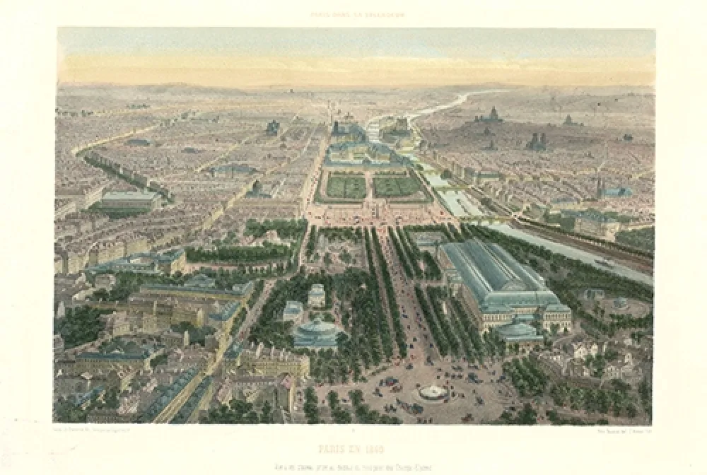 Litografía Benoist - Paris en 1860