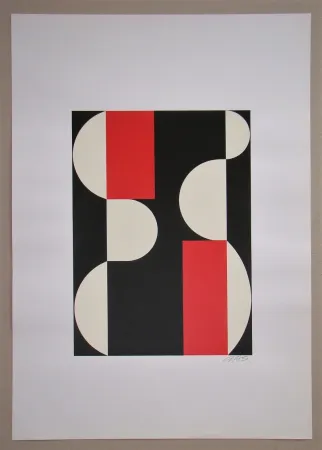 Serigrafía Béöthy Steiner - Composition, 1970