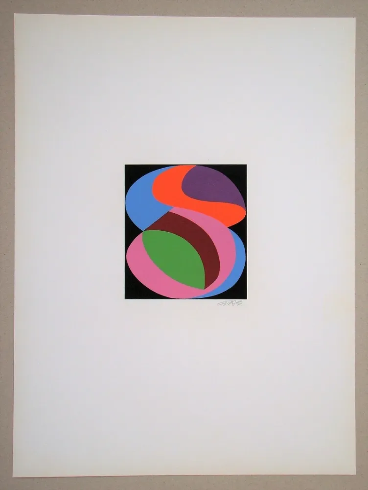 Serigrafía Béöthy Steiner - Composition, 1972