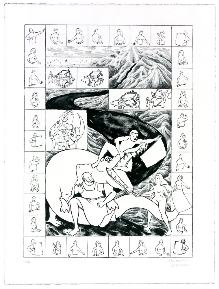 Litografía Berthemet - Sans 