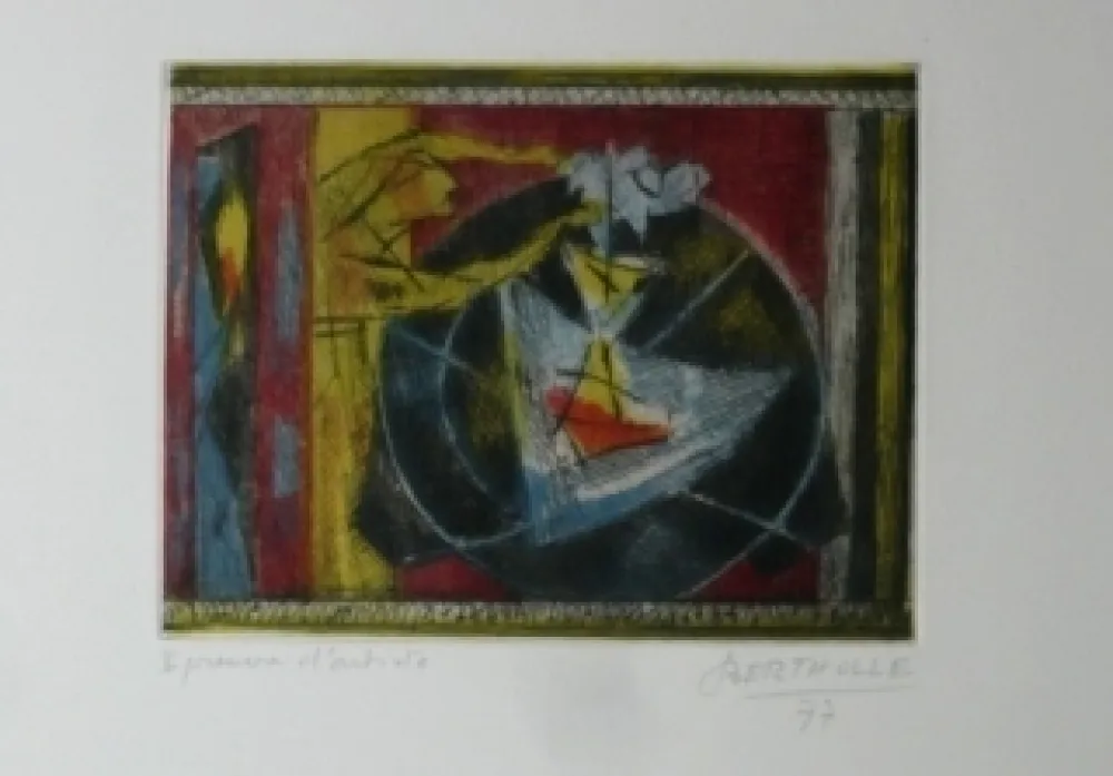 Grabado Bertholle - Sans titre