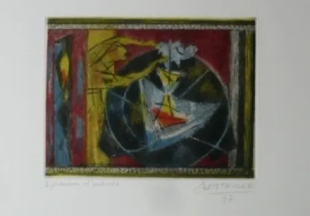 Grabado Bertholle - Sans titre