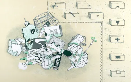 Litografía Bertholo - Composition, 1964