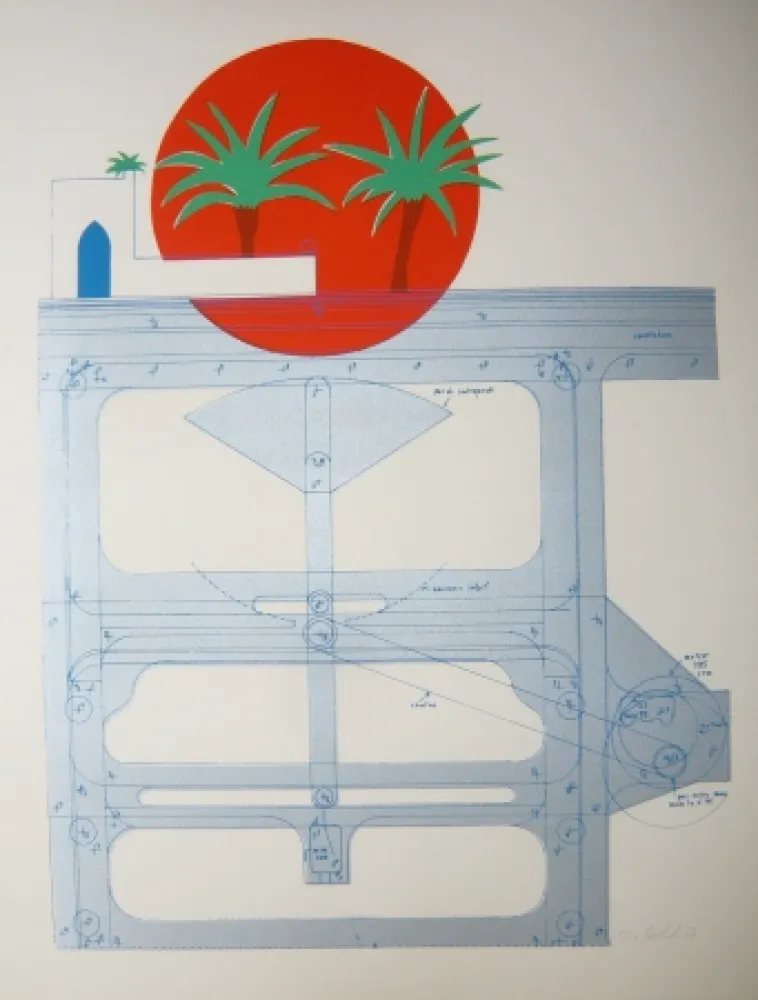 Litografía Bertholo - Sans titre