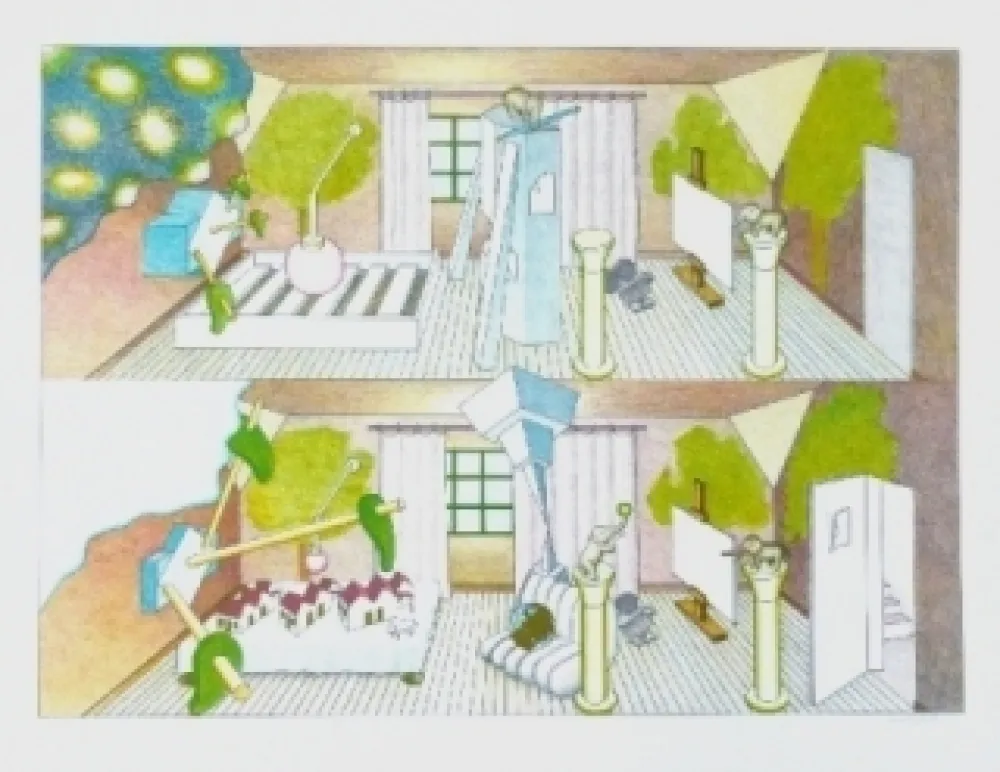 Litografía Bertholo - Sans titre