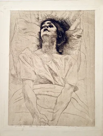 Aguafuerte Besnard - La morte