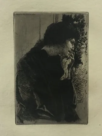 Grabado Besnard - Tristesse