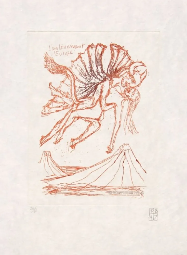 Aguafuerte Bettencourt - L'enlèvement d'Europe + Livre