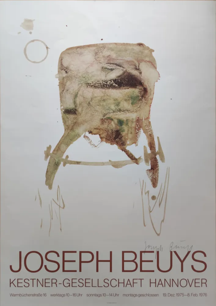 Serigrafía Beuys -  Kestner-Gesellschaft Hannover, 1976. 
