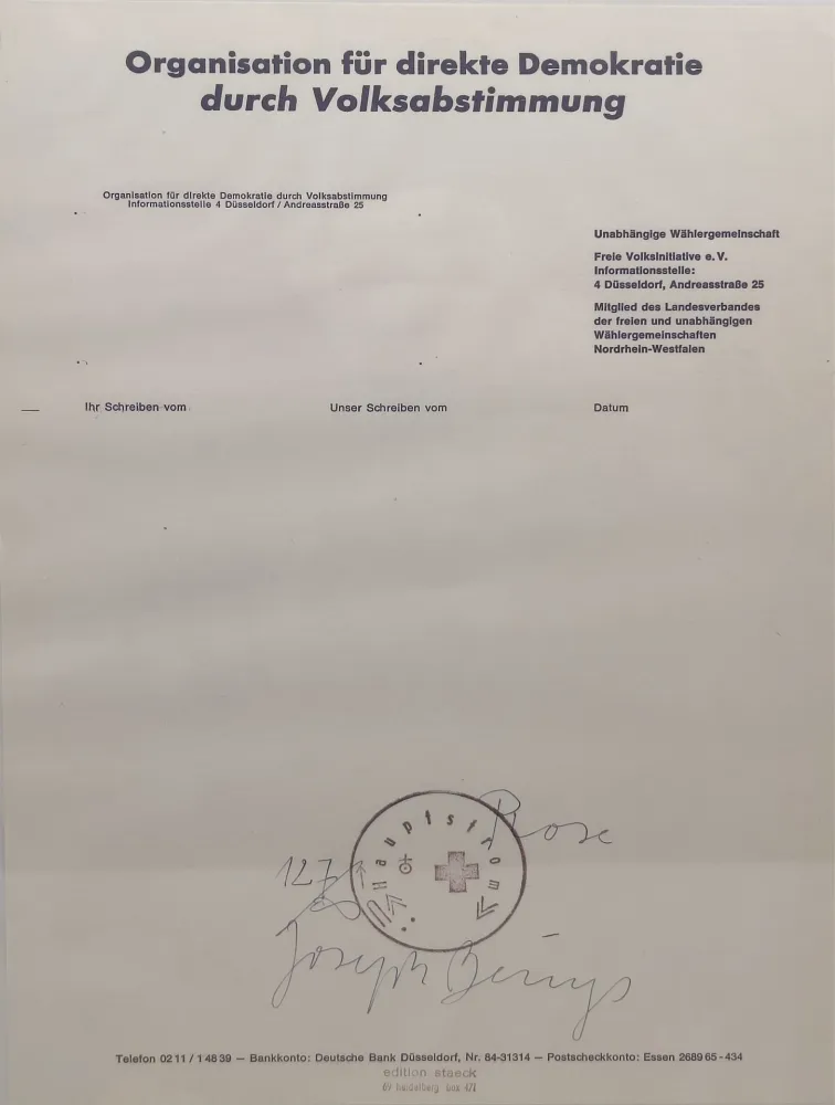 Múltiple Beuys - Rose für direkte Demokratie, 1973. 