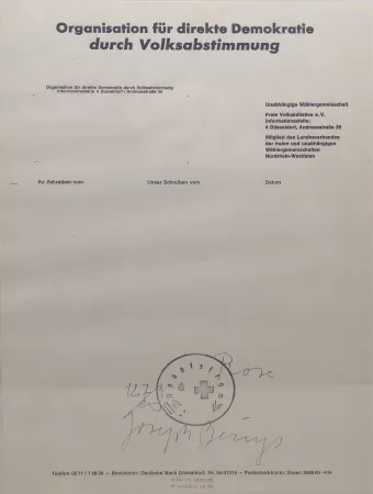 Múltiple Beuys - Rose für direkte Demokratie, 1973. 