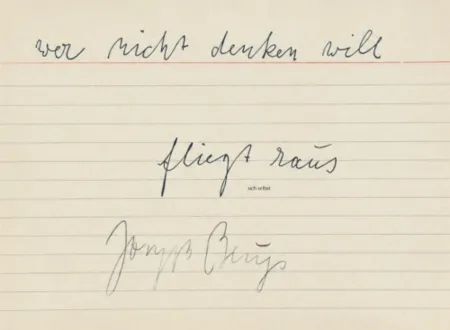 Múltiple Beuys - Sich selbst (wer nicht denken will fliegt raus)