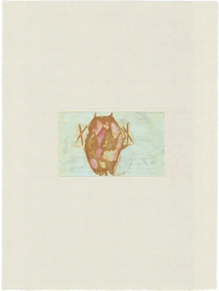 Grabado Beuys - Tränen: Schamanentrommel (grün) 