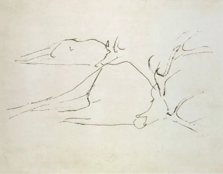 Aguafuerte Y Aguatinta Beuys - Zirkulationszeit: Tote Hirsche