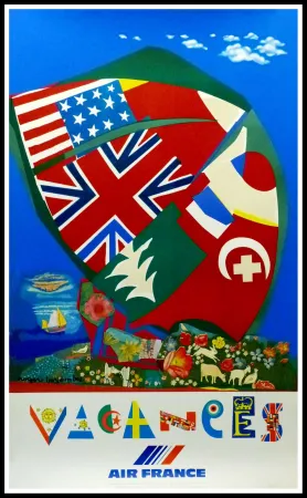 Cartel Bezombes - AIR FRANCE VACANCES