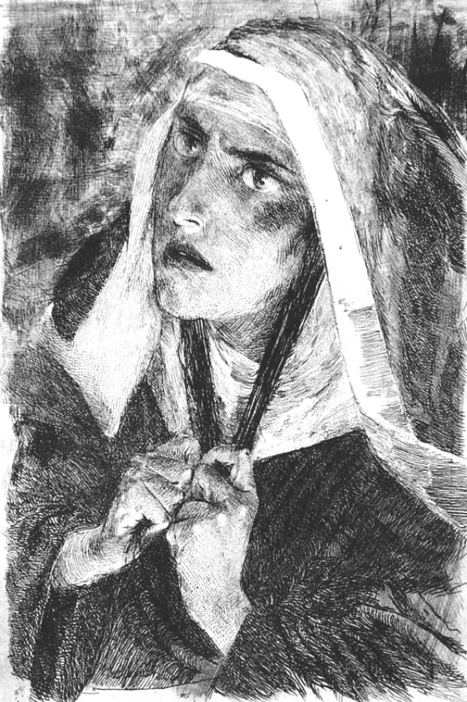 Aguafuerte Bianchi - La Monaca di Monza