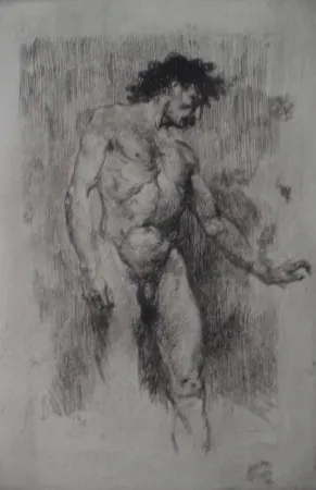 Aguafuerte Bianchi - Studio di nudo maschile