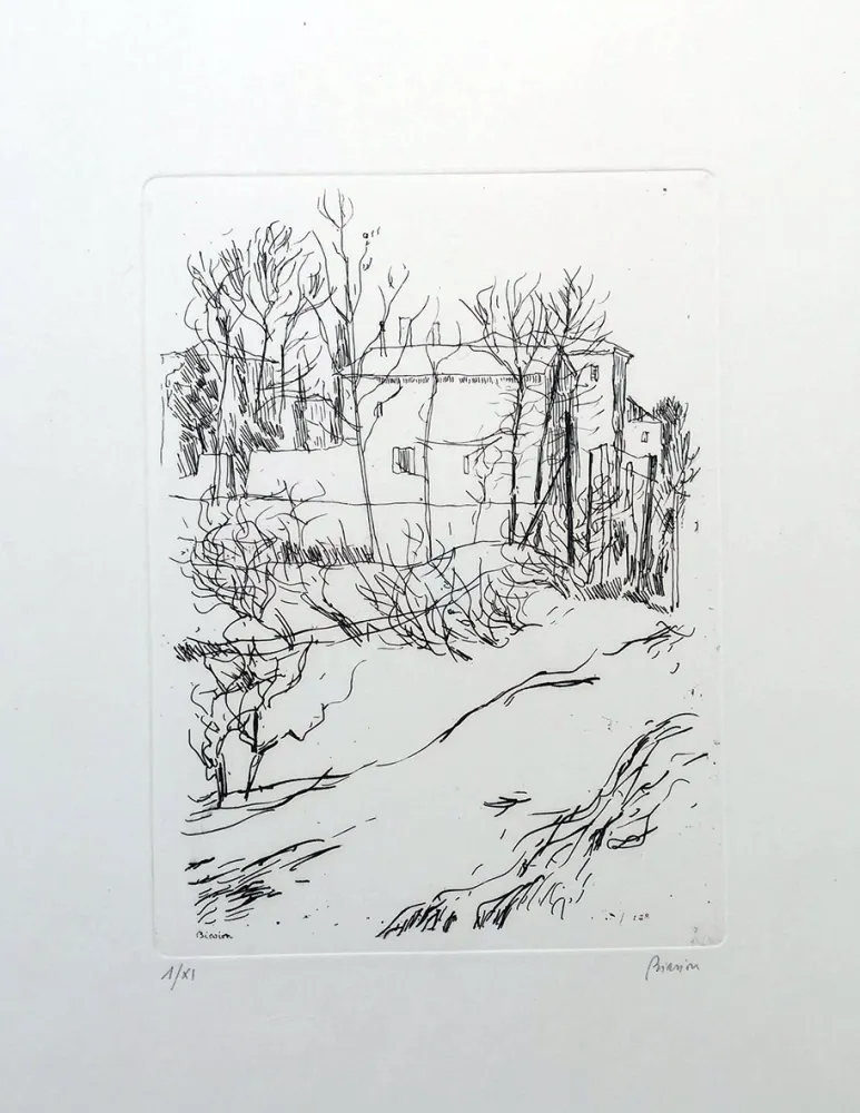 Aguafuerte Biasion - Paesaggio