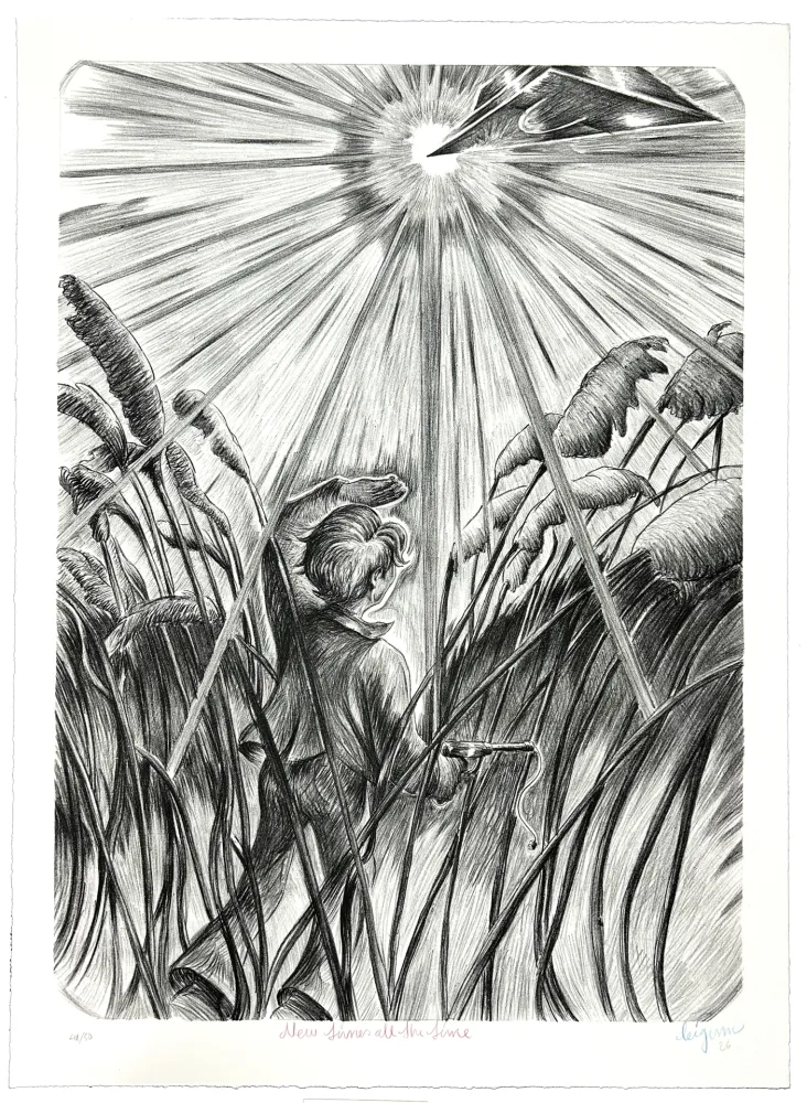 Litografía Bigum - New times all the times 