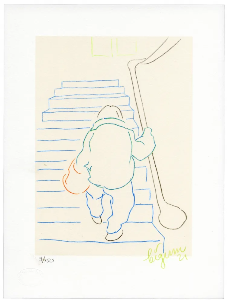 Litografía Bigum - Sans Titre