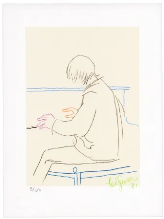 Litografía Bigum - Sans titre