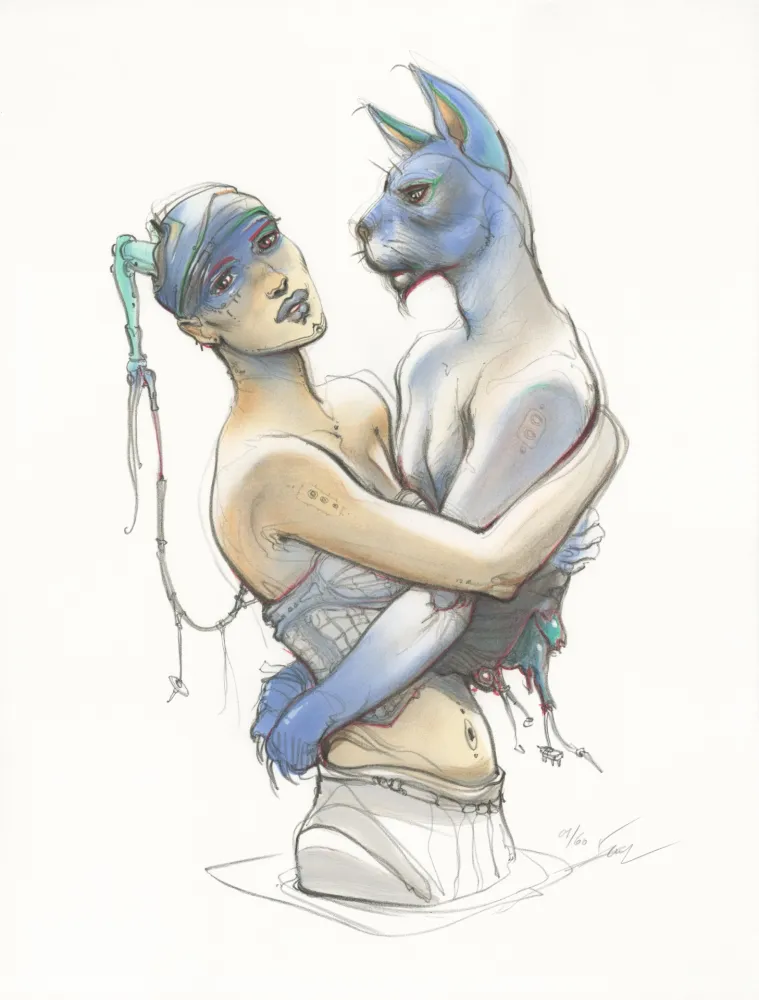 Litografía Bilal - Transhumans 1