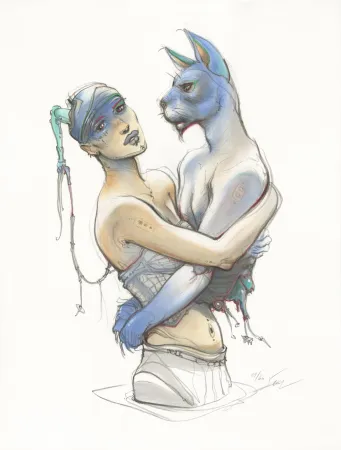 Litografía Bilal - Transhumans 1