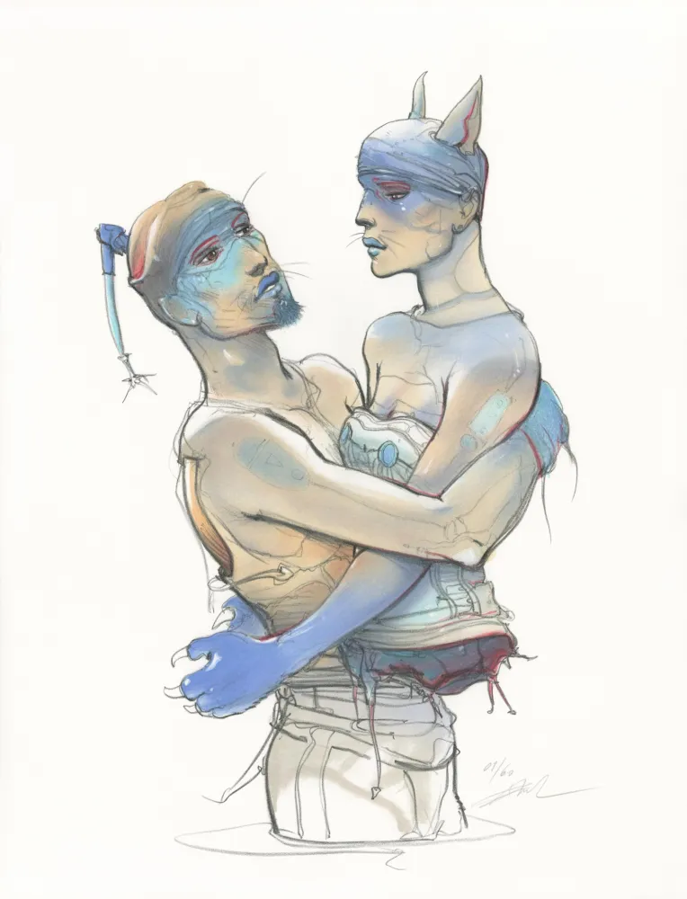 Litografía Bilal - Transhumans 3