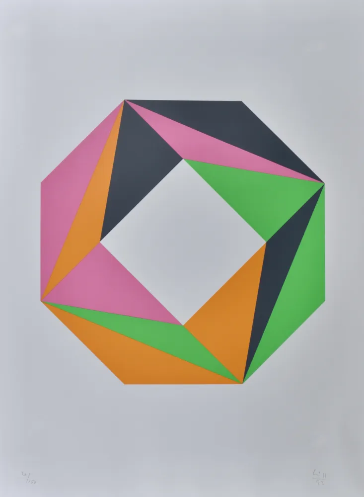 Serigrafía Bill - Composition, 1993 - Hand-signed