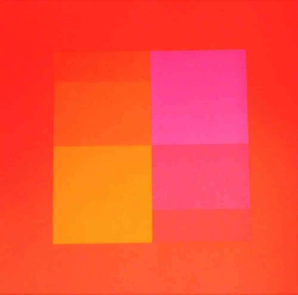 Serigrafía Bill - Composizione in rosso