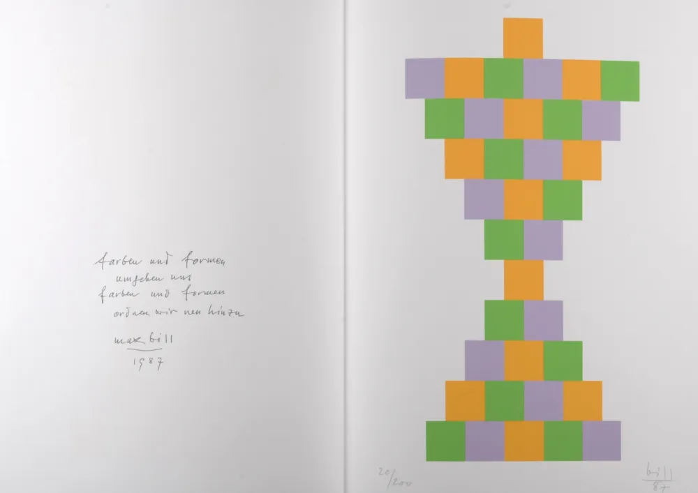 Litografía Bill - Farben und formen, 1987 - Hand-signed