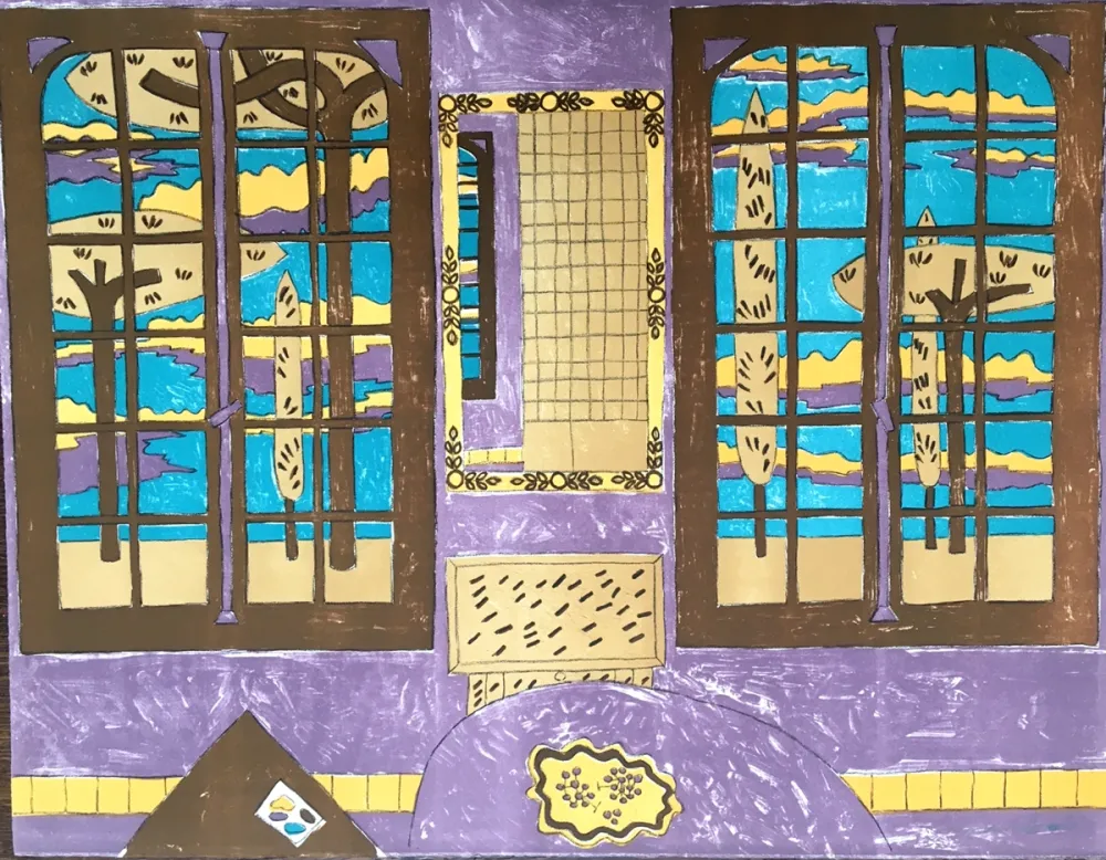 Litografía Bioulès - Automne