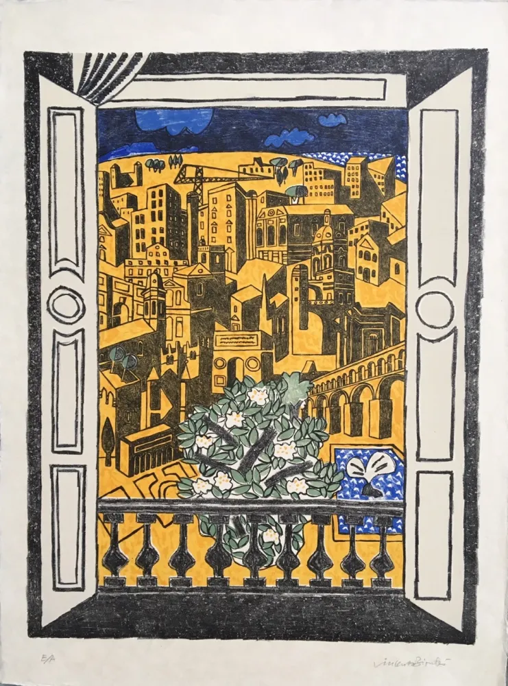 Litografía Bioulès - Millénaire de Montpellier