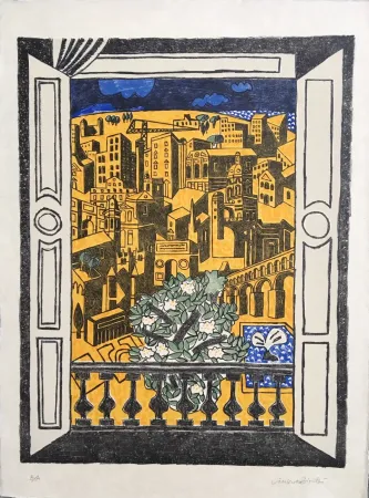 Litografía Bioulès - Millénaire de Montpellier