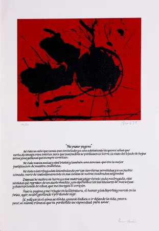 Litografía Bird - No pasar página