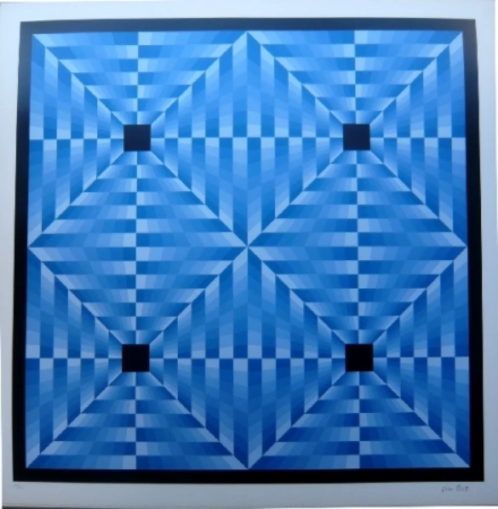 Litografía Bird - Tribute to Vasarely 6