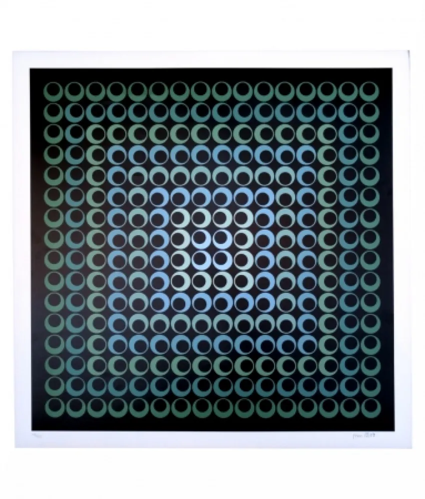 Serigrafía Bird - Tribute to Vasarely