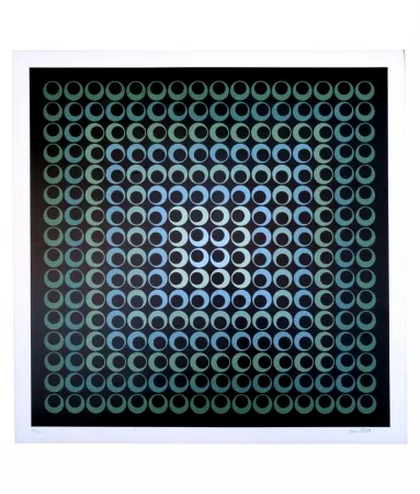 Serigrafía Bird - Tribute to Vasarely