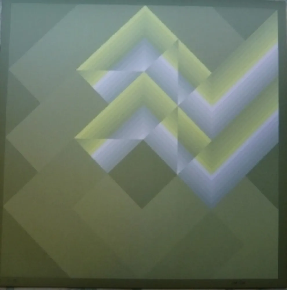 Litografía Bird - Tribute to vasarely