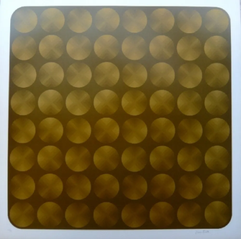 Litografía Bird - Tribute to Vasarely 7