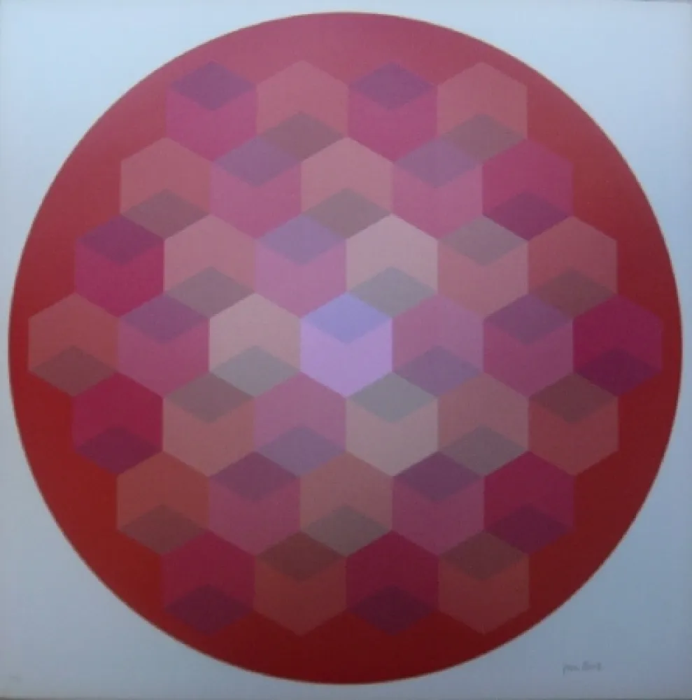 Litografía Bird - Tribute to Vasarely 8