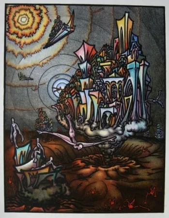 Litografía Birnbaum - Auf einem anderen Stern / On Another Star