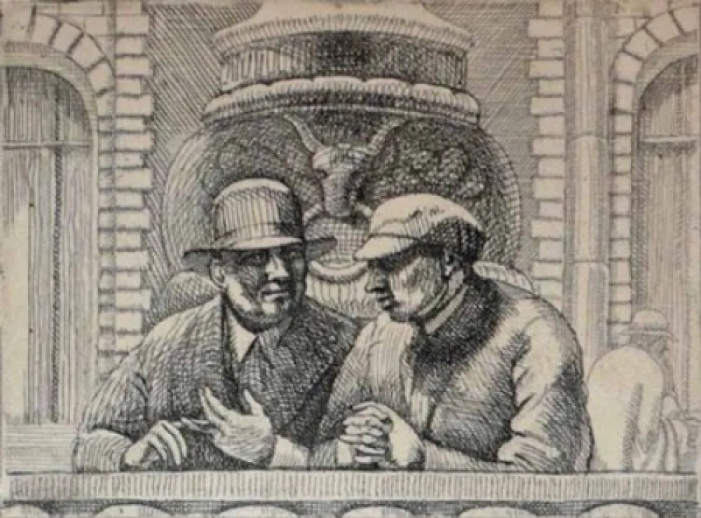 Grabado Bishop - Isabel Bishop.  Eight Etchings, 1927-1934.