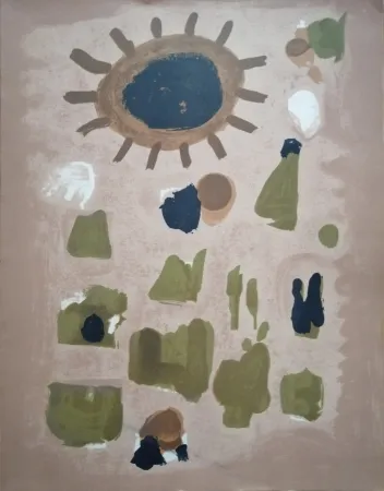 Litografía Bissiere - Abstraction