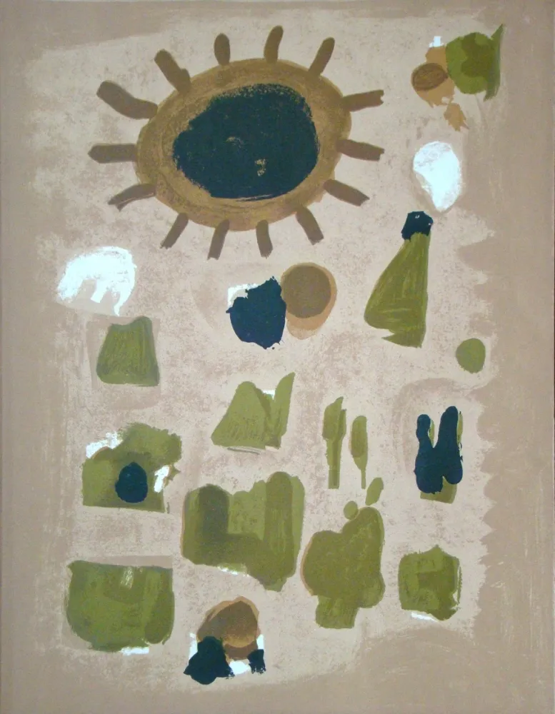 Litografía Bissiere - Composition