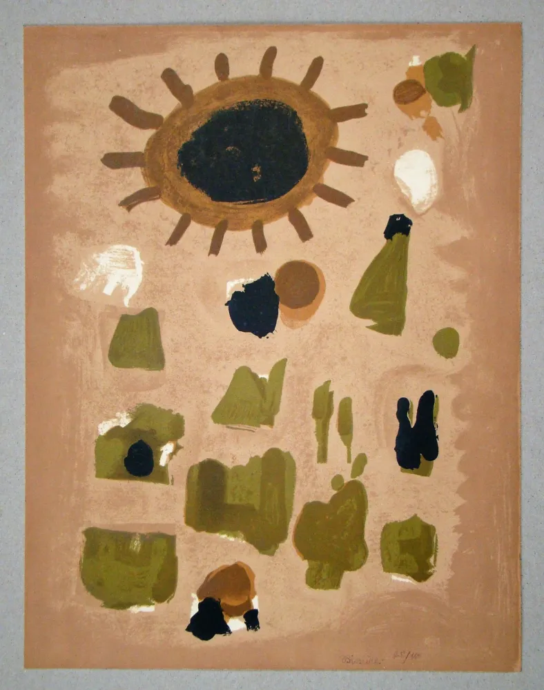 Litografía Bissiere - Composition