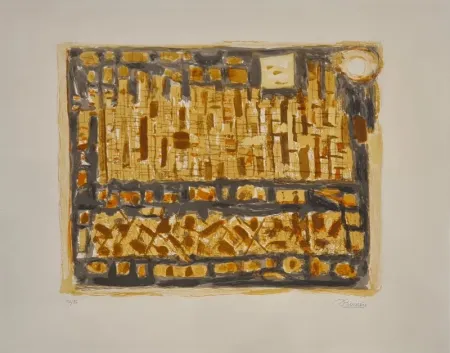 Litografía Bissiere - Le château 