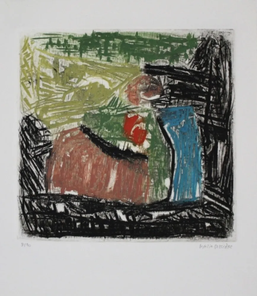 Grabado Bissière - Réseaux II