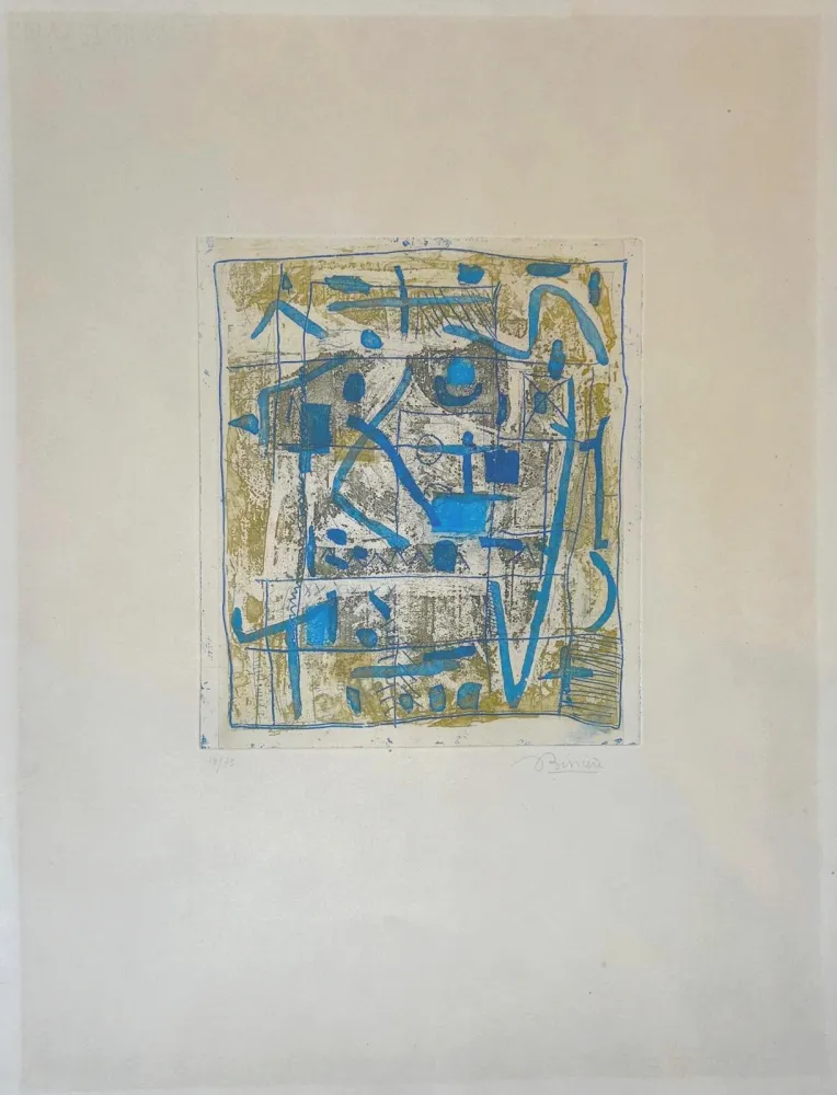 Aguafuerte Y Aguatinta Bissiere - Soleil noir 